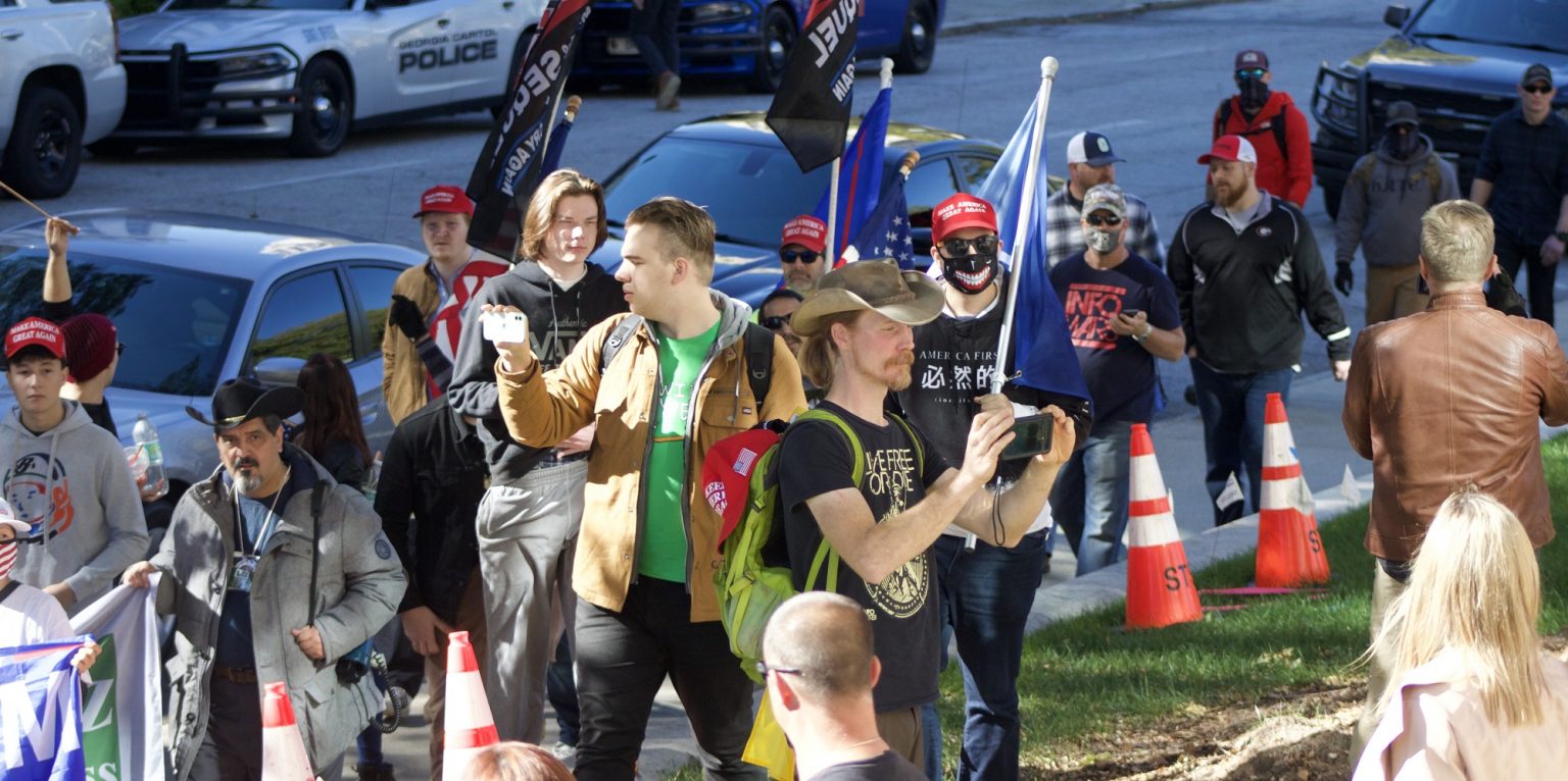 Documentation: Rally Against Election Results at Georgia Capitol ...